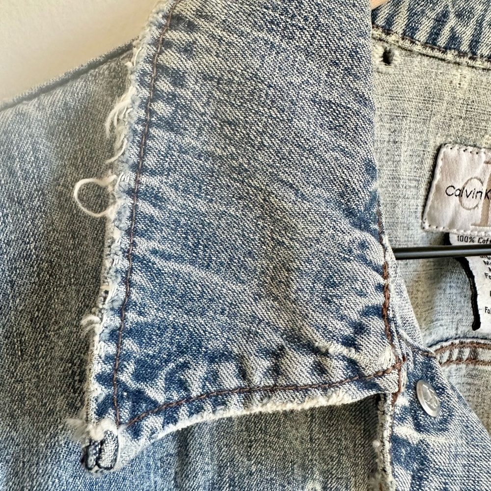 90s Calvin Klein Denim Jean Jacket - Picture 5 of 8